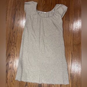 Anthropologie Moth Tan Smocked Dress - Size L